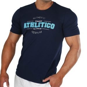 Athletico Men Navy Turq Tshirt
