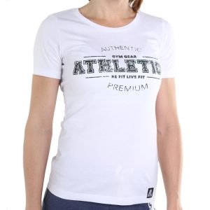 Athletico Ladies White Tshirt Front